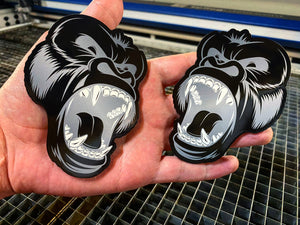 Two Monochrome Series Gorilla Badges (Free Shipping) - Forged Concepts