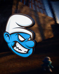 Aggressive Smurf Badges (2 Badges)