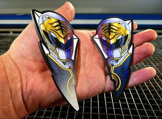 White Ranger Badges (2 Badges) - Forged Concepts