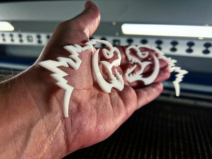 Godzilla Badges White (2) - Forged Concepts