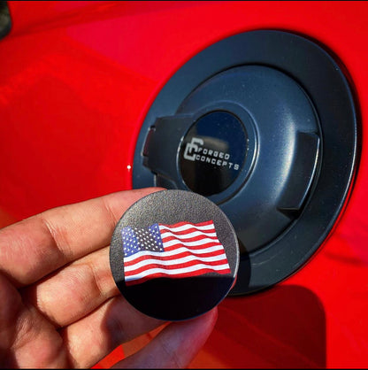 CUSTOM Challenger Fuel Lid Badge (ANY design) FREE SHIPPING - Forged Concepts