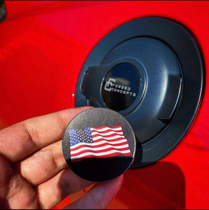 CUSTOM Challenger Fuel Lid Badge (ANY design) FREE SHIPPING - Forged Concepts