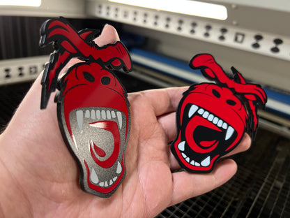 Red Scarred Ape Badges (2 included) - Forged Concepts