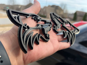 NEW 3D Coyote/Wolf Dual Layer Badges (2 badges)