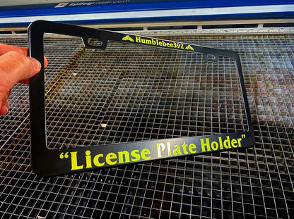 2 Custom METAL License Plates OR Frames (2 included) - Forged Concepts