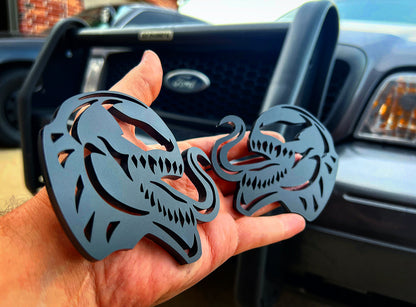 Venom Badges Matte Black (2 Included) - Forged Concepts