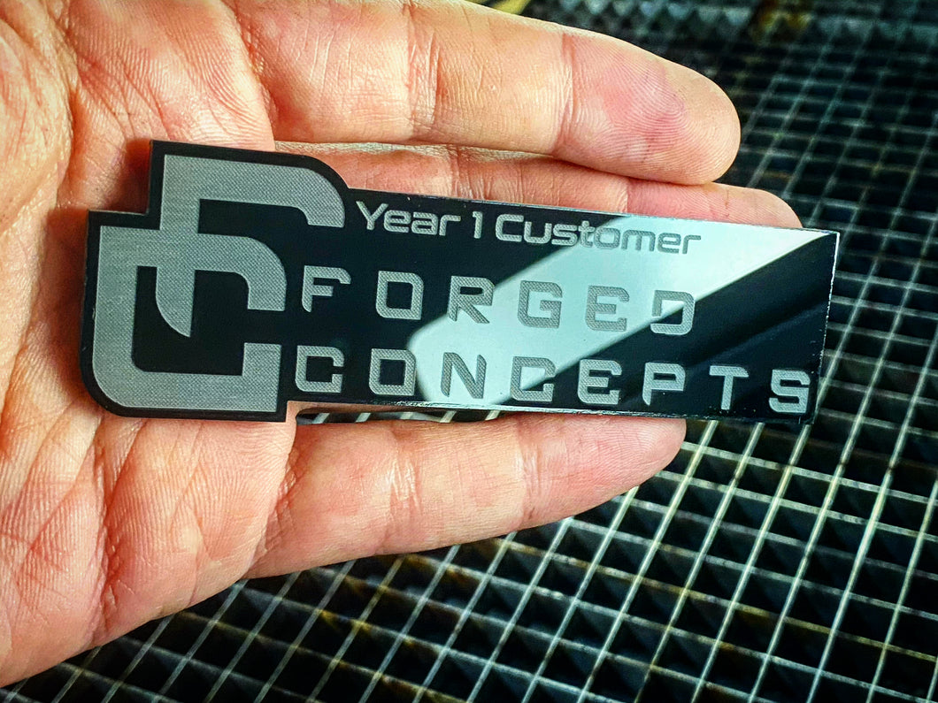 Year One Support Badges (2 included) Free Shipping - Forged Concepts