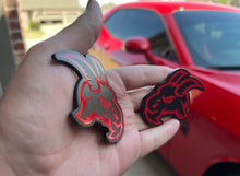Load image into Gallery viewer, Evil goat Red/Black (2 badges) - Forged Concepts