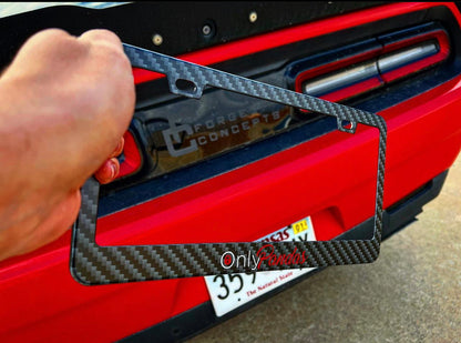 2 Custom METAL License Plates OR Frames (2 included) - Forged Concepts