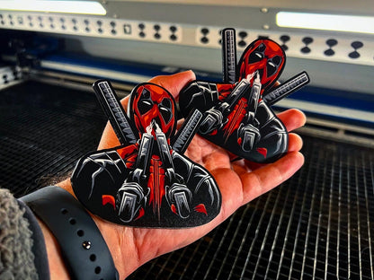 Deadpool Smoking Gun Badges (2) - Forged Concepts