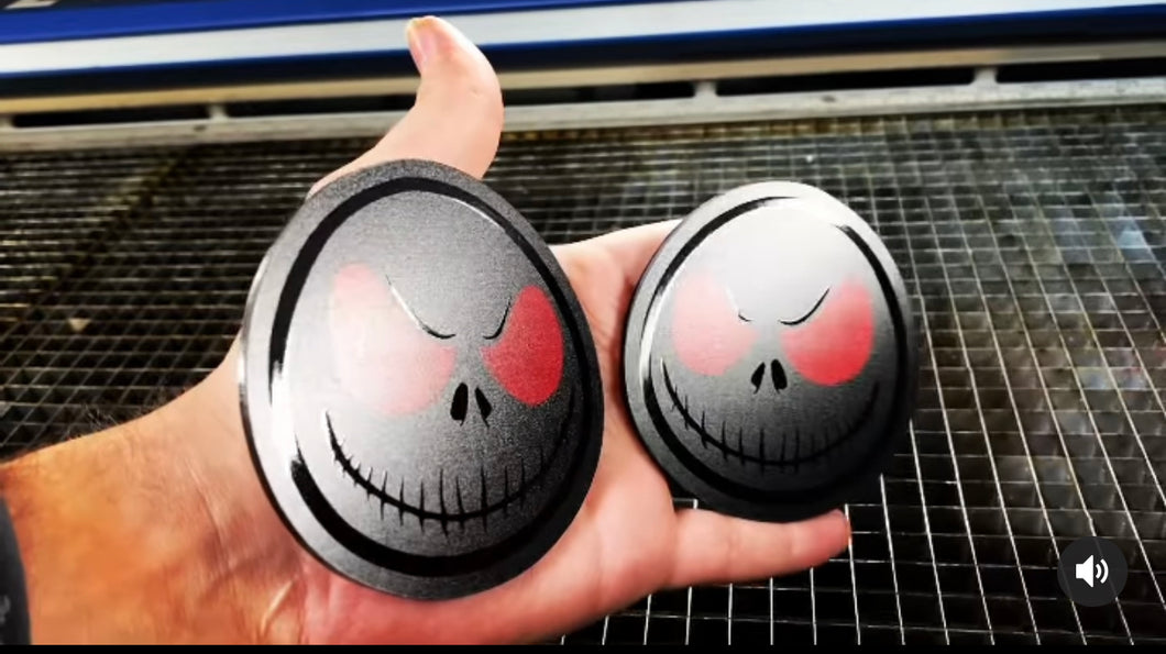 Jack Skellington (2 Badges) Blacked Out