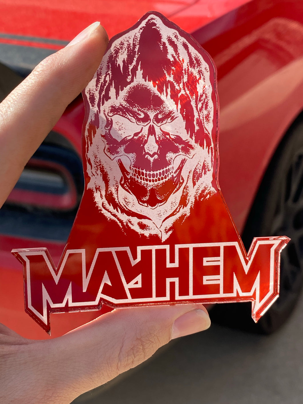 Red Mayhem Skulls (2 included) - Forged Concepts