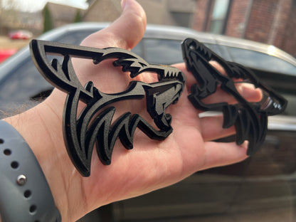 NEW 3D Coyote/Wolf Dual Layer Badges (2 badges) - Forged Concepts