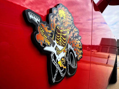 Flaming Snakebyte Badges (2 included) - Forged Concepts
