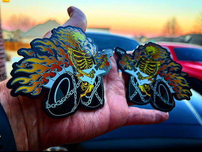 Flaming Snakebyte Badges (2 included) - Forged Concepts