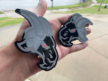Load image into Gallery viewer, RED EYES Evil Goat Badges Black (2 badges) - Forged Concepts