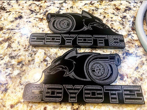 Turbo Coyote Badges (2) - Forged Concepts