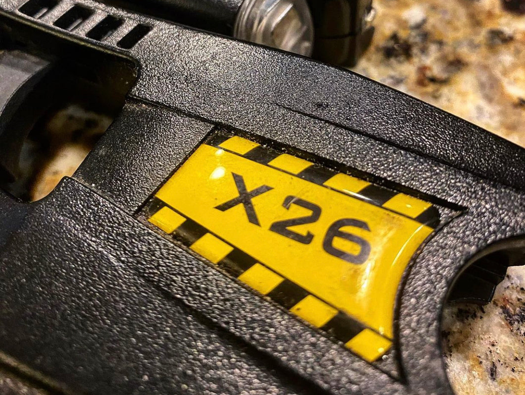 Taser X26 Yellow Side Emblems (2)
