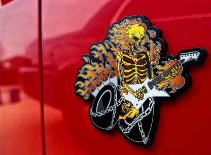 Flaming Snakebyte Badges (2 included) - Forged Concepts